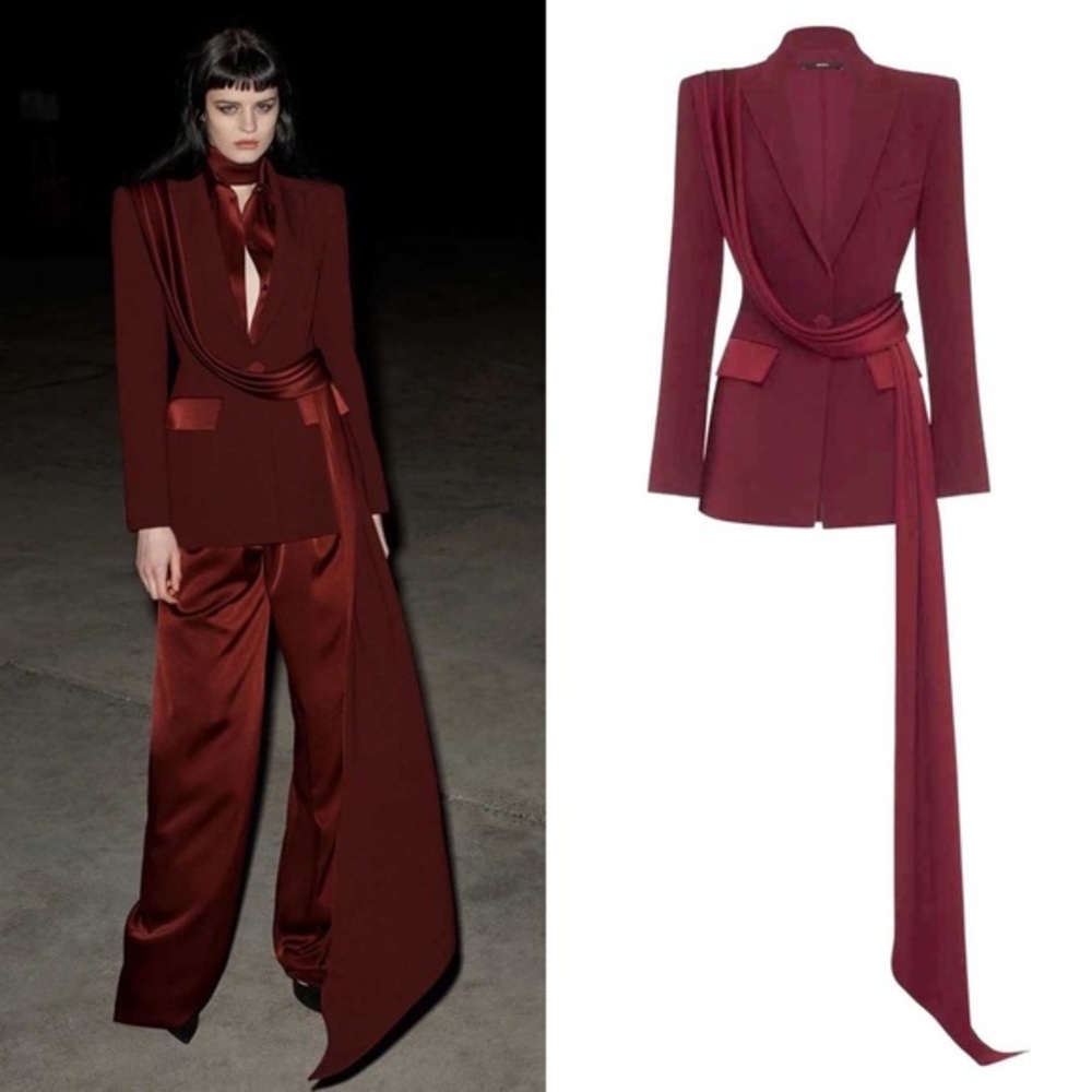 Alex Perry Rare Drape 2020 Asymmetrical Blazer - Picture 1 of 8